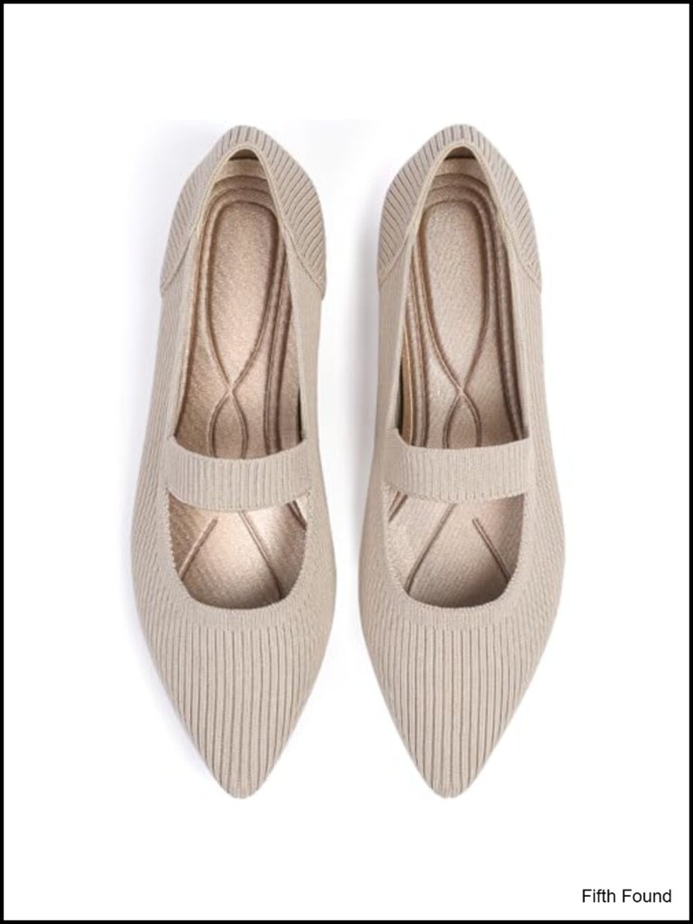 Women's Knit Mary Jane Flats Pointed Toe Washable Comfortable Dressy Shoes